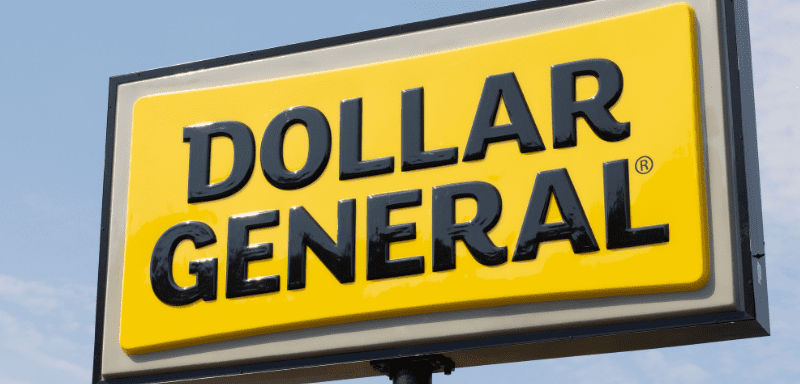 Placa da Dollar General.