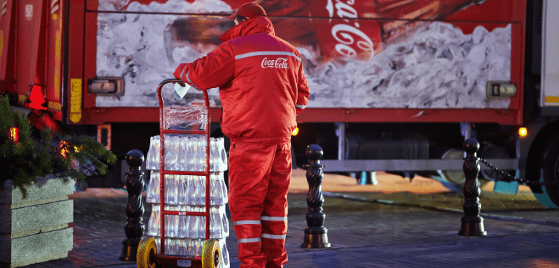 Trabalhador da Coca-Cola.