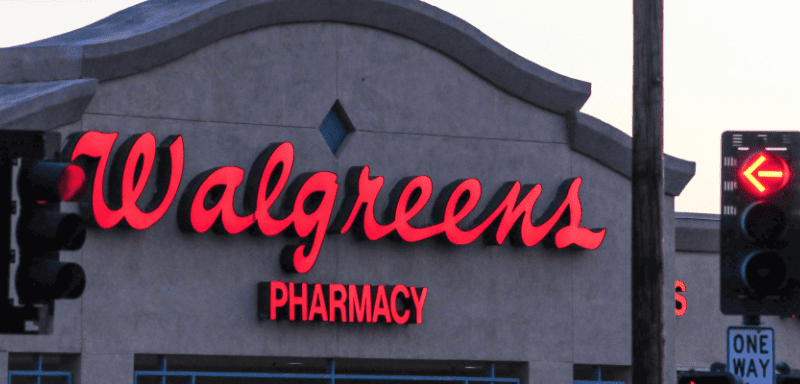 Fachada da Walgreens Pharmacy.